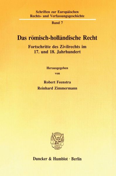 Produktbild: Das r&ouml;misch-holl&auml;ndische Recht.