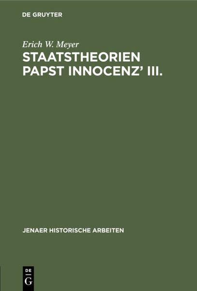 Produktbild: Staatstheorien Papst Innocenz&rsquo; III.