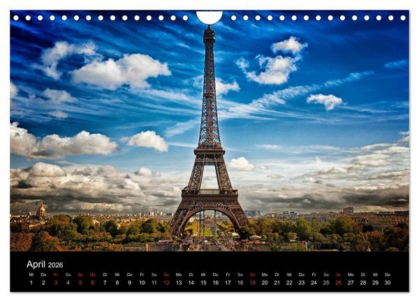 Produktbild: Paris - Impressionen einer Weltstadt (Wandkalender 2026 DIN A4 quer), CALVENDO Monatskalender