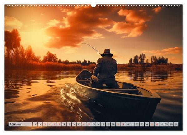 Produktbild: Angeln und Fischen Impressionen (hochwertiger Premium Wandkalender 2026 DIN A2 quer), Kunstdruck in Hochglanz