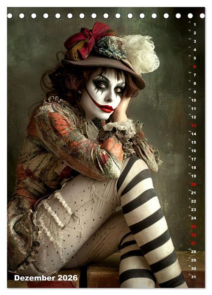 Produktbild: Clowngeschichten - Eine besondere Welt (Tischkalender 2026 DIN A5 hoch), CALVENDO Monatskalender