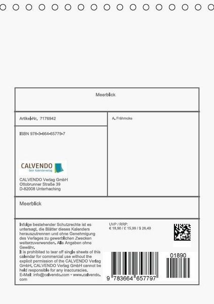 Produktbild: Meerblick (Tischkalender immerw&auml;hrend DIN A5 hoch)
