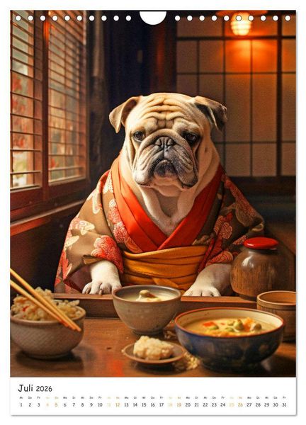 Produktbild: Hunde & Ramen - Ein Jahr voller Genuss und Freude (Wandkalender 2026 DIN A4 hoch), CALVENDO Monatskalender