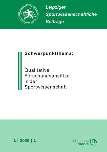 Produktbild: Leipziger Sportwissenschaftliche Beitr&auml;ge