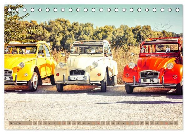 Produktbild: Die Legende - die Ente, Citro&euml;n 2CV (Tischkalender 2026 DIN A5 quer), CALVENDO Monatskalender