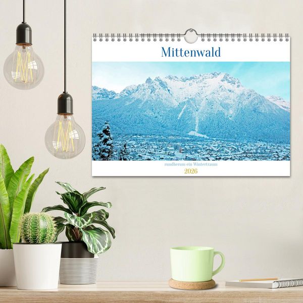 Produktbild: Mittenwald rundherum ein Wintertraum (Wandkalender 2026 DIN A4 quer), CALVENDO Monatskalender