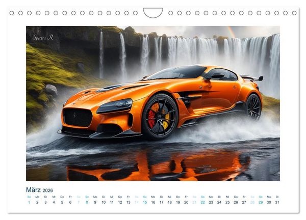 Produktbild: Faszination KI-Sportwagen (Wandkalender 2026 DIN A4 quer), CALVENDO Monatskalender