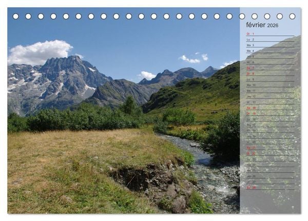 Produktbild: MONTAGNES Sommets des Hautes-Alpes (Calendrier de bureau 2026 DIN A5 vertical), CALVENDO calendrier mensuel