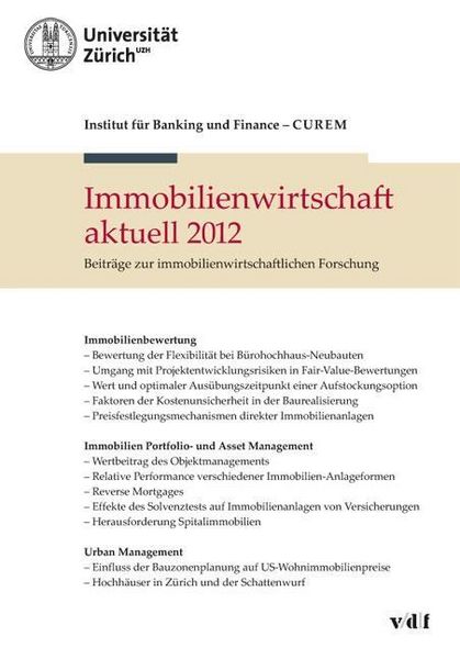 Produktbild: Immobilienwirtschaft aktuell 2012