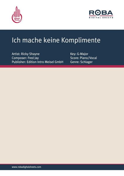 Produktbild: Ich mache keine Komplimente