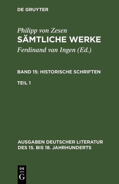Produktbild: Historische Schriften. Erster Teil