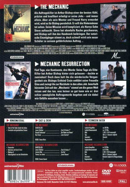 Produktbild: The Mechanic/Mechanic: Resurrection [2 DVDs]