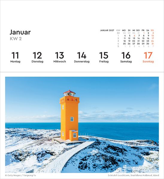 Produktbild: Leuchtt&uuml;rme - KUNTH Postkartenkalender 2027