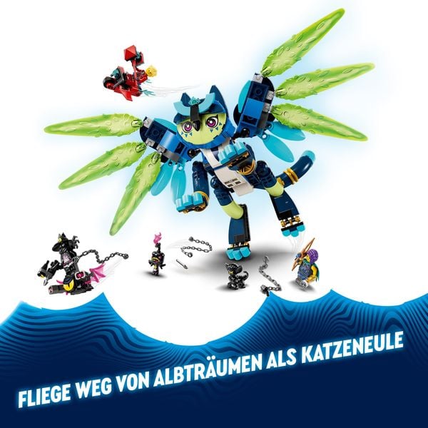 Produktbild: LEGO DREAMZzz 71476 Zoey und die Katzeneule Zian, Fantasy-Spielzeug-Katze
