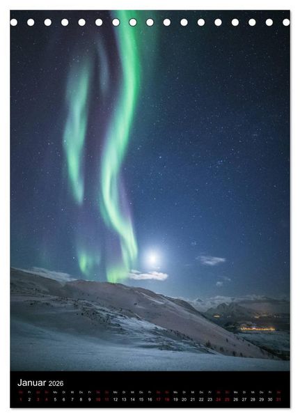 Produktbild: Nordlichtn&auml;chte (Tischkalender 2026 DIN A5 hoch), CALVENDO Monatskalender