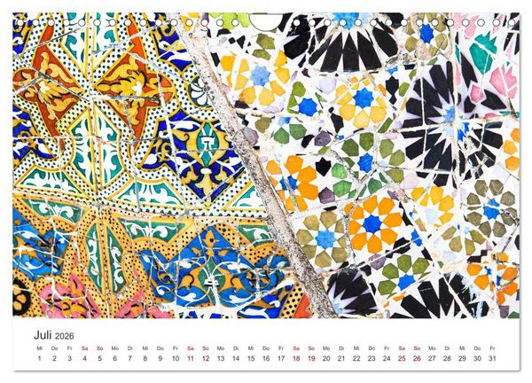 Produktbild: Kunstvolle Mosaike (Wandkalender 2026 DIN A4 quer), CALVENDO Monatskalender