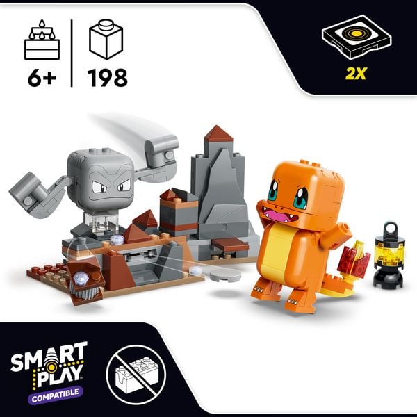 Produktbild: LEGO Pok&eacute;mon SMART Play: Glumandas und Kleinsteins H&ouml;hlenduell kompatibles Set 72157