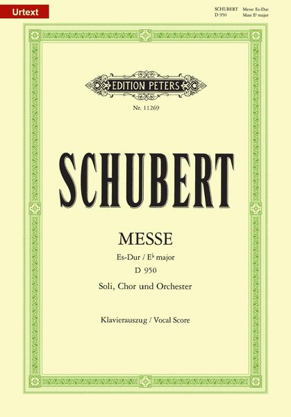 Produktbild: Schubert, F: Mass E Flat D950 (Vocal Score)