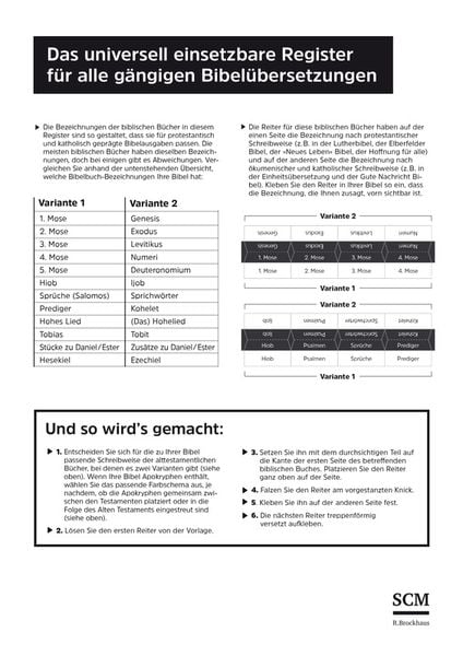 Produktbild: Bibel-Griffregister wei&szlig;