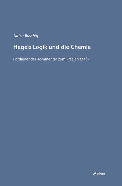 Produktbild: Hegels Logik und die Chemie