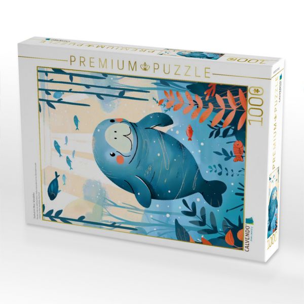 Produktbild: CALVENDO Puzzle Seekuh im Meer. Wanddeko | 1000 Teile Lege-Gr&ouml;&szlig;e 64x48cm Foto-Puzzle f&uuml;r gl&uuml;ckliche Stunden