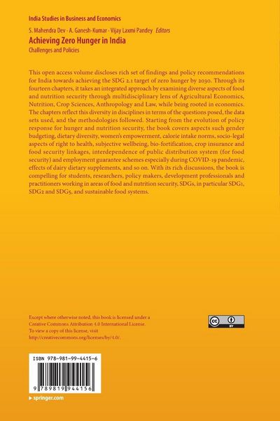 Produktbild: Achieving Zero Hunger in India