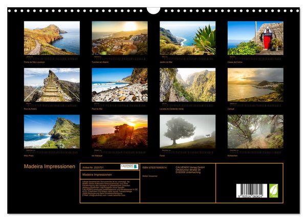 Produktbild: Madeira Impressionen (Wandkalender 2026 DIN A3 quer), CALVENDO Monatskalender