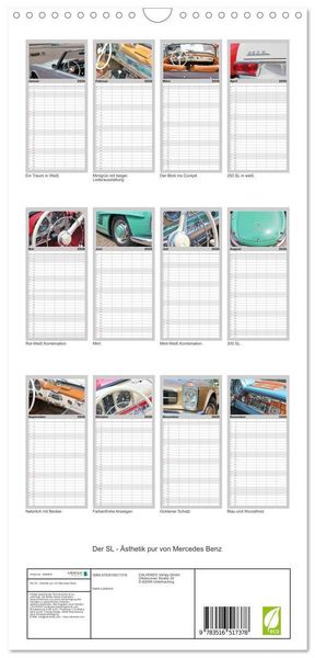 Produktbild: Familienplaner 2026 - Der SL - &Auml;sthetik pur von Mercedes Benz mit 5 Spalten (Wandkalender, 21 x 45 cm) CALVENDO