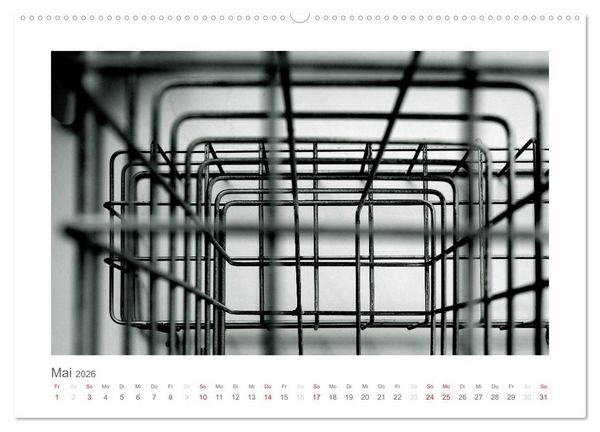 Produktbild: einfach schwarz-wei&szlig; (Wandkalender 2026 DIN A2 quer), CALVENDO Monatskalender