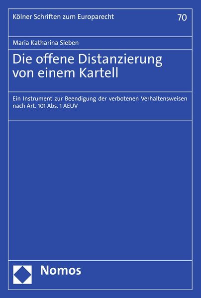 Produktbild: Die offene Distanzierung von einem Kartell