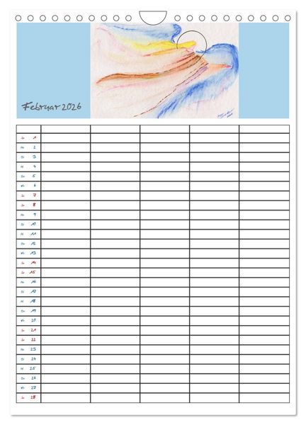 Produktbild: Engelhafter Familienplaner (Wandkalender 2026 DIN A4 hoch), CALVENDO Monatskalender