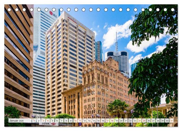 Produktbild: Brisbane Stadtansichten (Tischkalender 2026 DIN A5 quer), CALVENDO Monatskalender