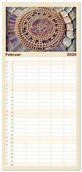 Produktbild: Familienplaner 2026 - Malerisches Stade mit 5 Spalten (Wandkalender, 21 x 45 cm) CALVENDO