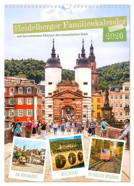 Produktbild: Heidelberger Familienkalender (Wandkalender 2026 DIN A3 hoch), CALVENDO Monatskalender