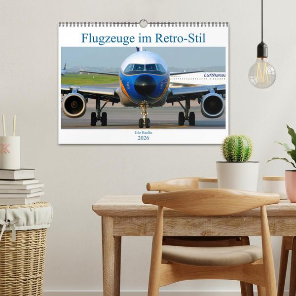 Produktbild: Flugzeuge im Retro-Stil (Wandkalender 2026 DIN A3 quer), CALVENDO Monatskalender