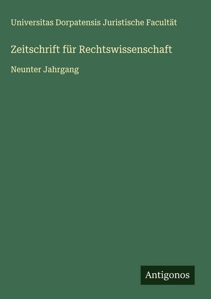Produktbild: Zeitschrift f&uuml;r Rechtswissenschaft