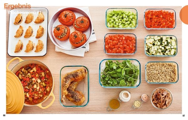 Produktbild: 2 Stunden vorkochen f&uuml;r die ganze Woche &ndash; 16 geniale Meal-Prep-Men&uuml;s f&uuml;r die ganze Familie
