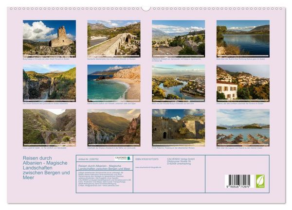 Produktbild: Reisen durch Albanien - Magische Landschaften zwischen Bergen und Meer (hochwertiger Premium Wandkalender 2027 DIN A2 quer), Kunstdruck in Hochglanz