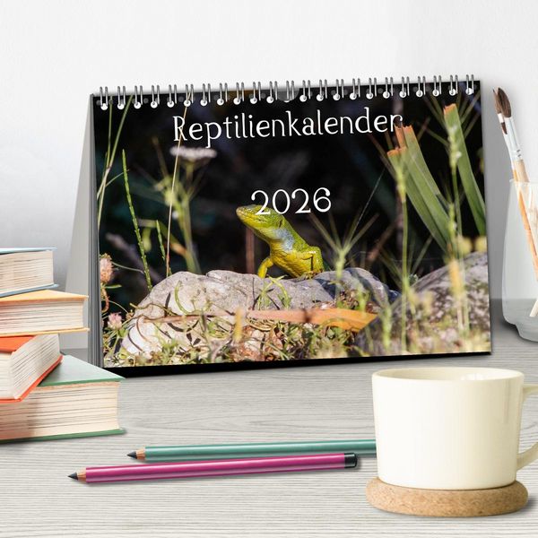 Produktbild: Reptilienkalender 2026 (Tischkalender 2026 DIN A5 quer), CALVENDO Monatskalender
