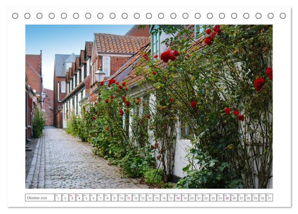 Produktbild: Ribe, D&auml;nemarks alte Stadt mit Mittelaltercharme und Wikinger-Vergangenheit (Tischkalender 2026 DIN A5 quer), CALVENDO Monatskalender