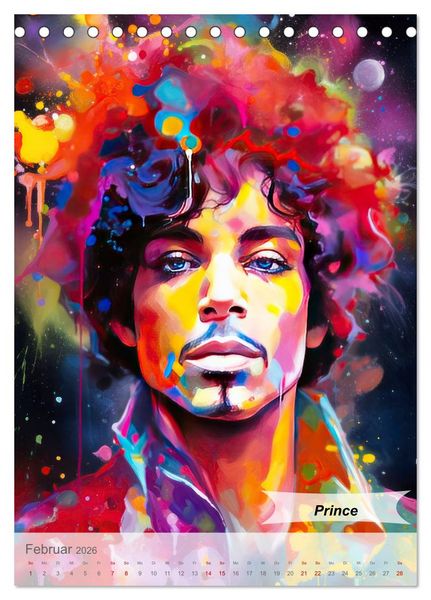 Produktbild: POP Legenden in Pop-Art (Tischkalender 2026 DIN A5 hoch), CALVENDO Monatskalender