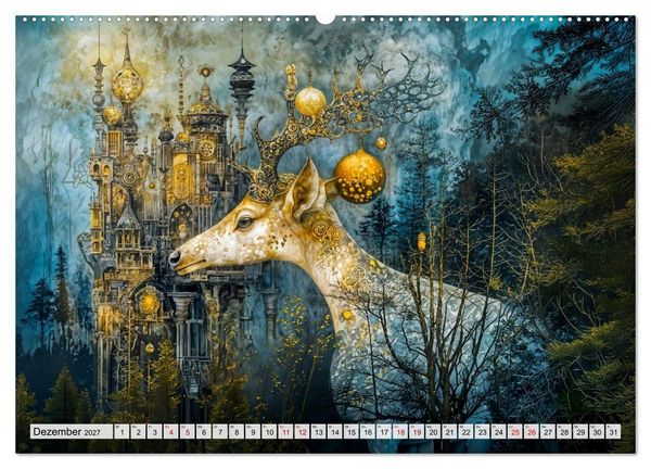 Produktbild: Steampunk Fabelwelten - Magische Kreaturen in Fantasiewelten (hochwertiger Premium Wandkalender 2027 DIN A2 quer), Kunstdruck in Hochglanz
