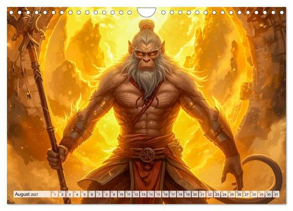 Produktbild: Sun Wukong - Die Reise des Affenk&ouml;nigs (Wandkalender 2027 DIN A4 quer), CALVENDO Monatskalender