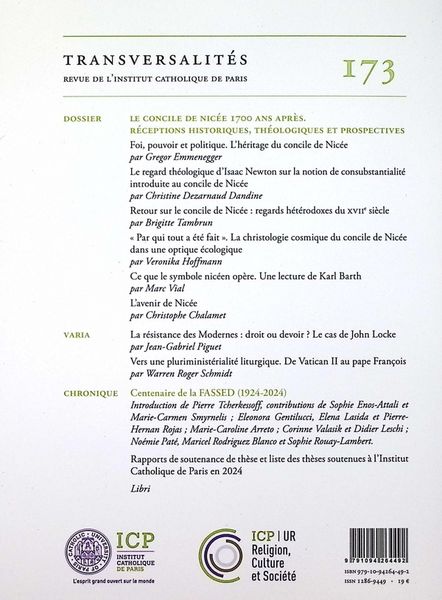 Produktbild: Transversalit&eacute;s no 173