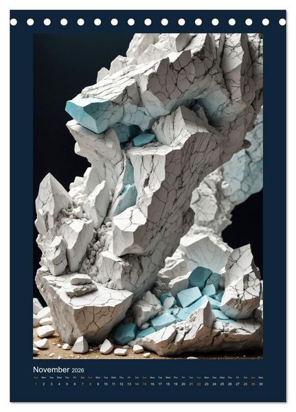 Produktbild: Fantastic Minerals - Mysterious Treasures (Desk Calendar 2026 DIN A5 portrait), CALVENDO 12 Month DeskCalendar
