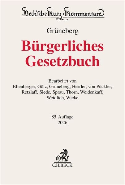Produktbild: B&uuml;rgerliches Gesetzbuch. BGB