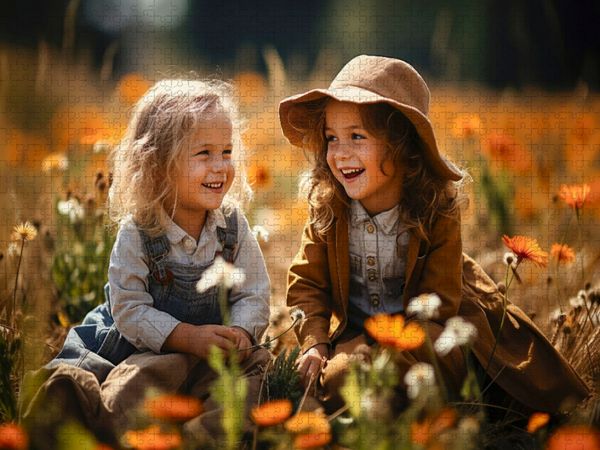 Produktbild: CALVENDO Puzzle Kinder Lachen | 1000 Teile Lege-Gr&ouml;&szlig;e 64x48cm Foto-Puzzle f&uuml;r gl&uuml;ckliche Stunden