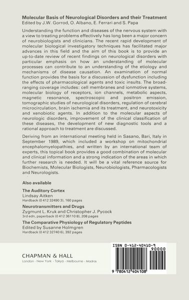 Produktbild: Molecular Basis of Neurological Disorders and Their Treatment