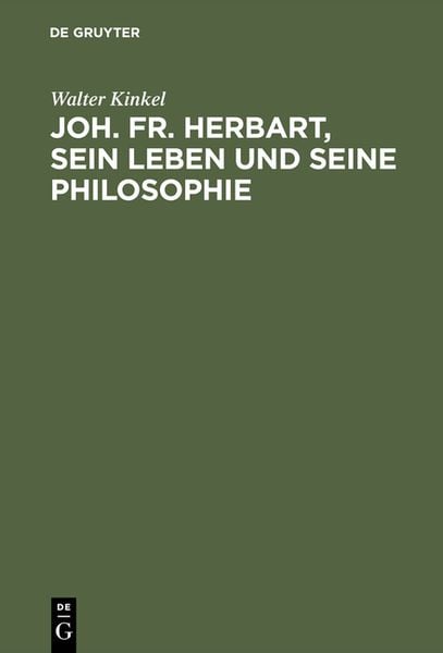 Produktbild: Joh. Fr. Herbart, sein Leben und seine Philosophie