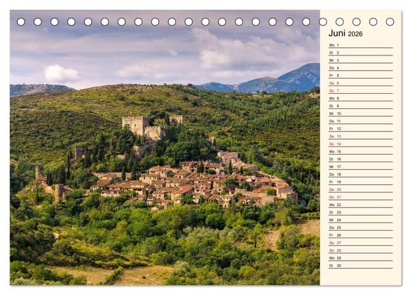Produktbild: Katharerburgen - Entdeckungen im Pays Cathare (Tischkalender 2026 DIN A5 quer), CALVENDO Monatskalender